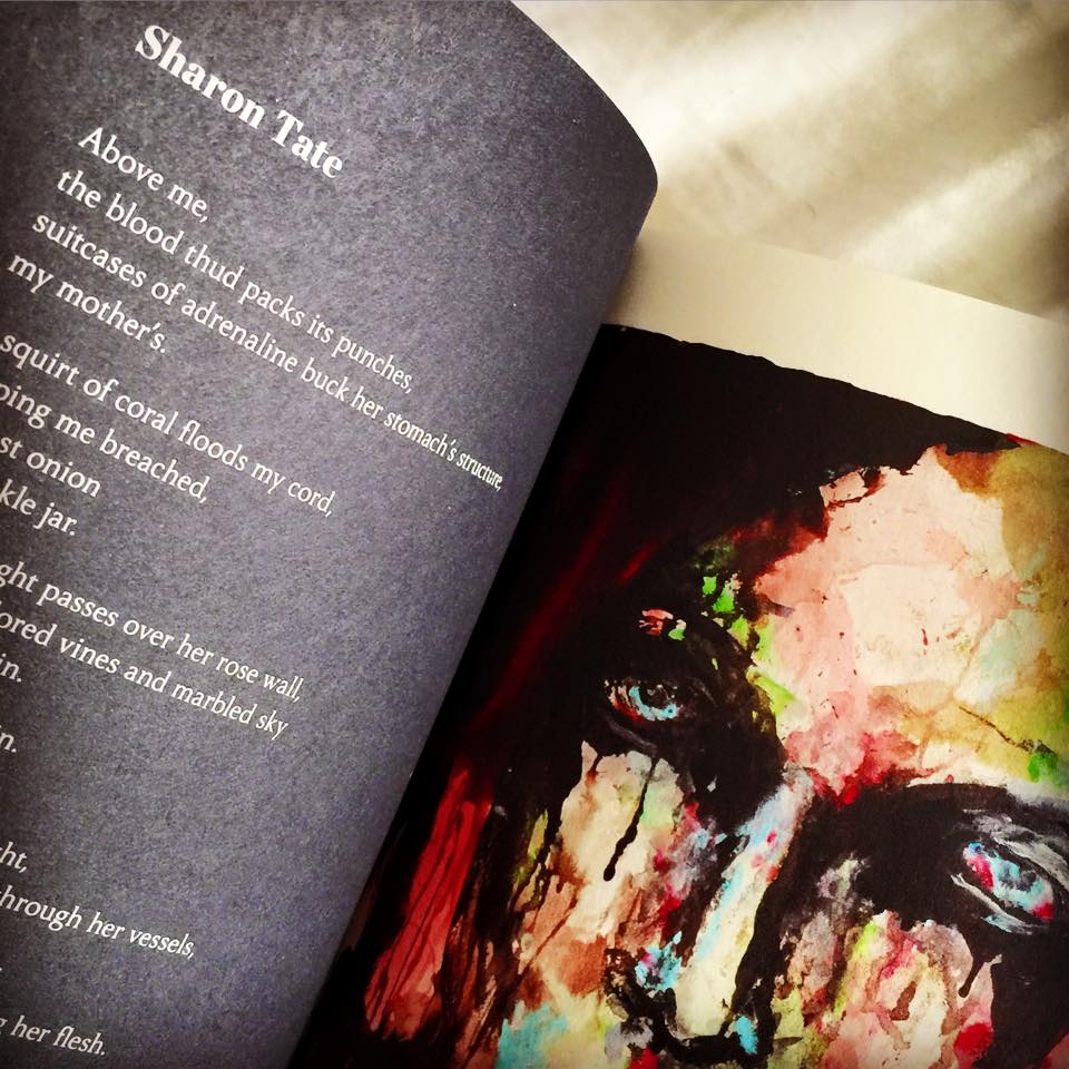 Tamblyn's poem "Sharon Tate" is accompanied by artwork by Marilyn Manson (Source: Amber Tamblyn / Facebook)