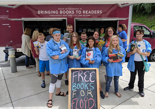 The House of SpeakEasy book truck