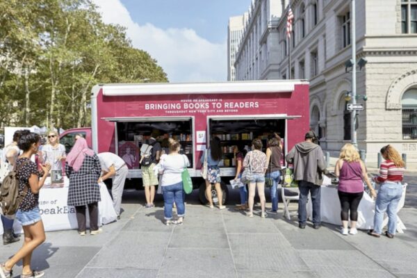 The House of SpeakEasy bookmobile at the Brooklyn Book Festival