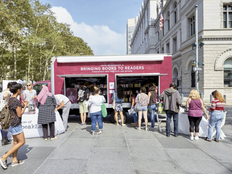 The House of SpeakEasy bookmobile at the Brooklyn Book Festival